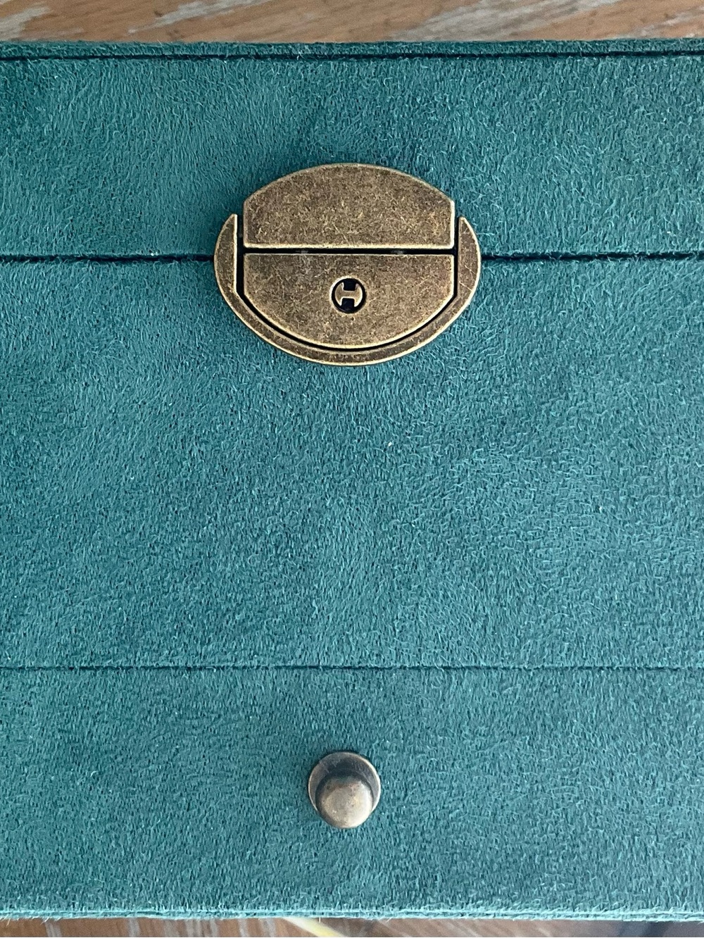 Large Teal Emerald Velvet Jewelry Box Organizer Case Free Shipping